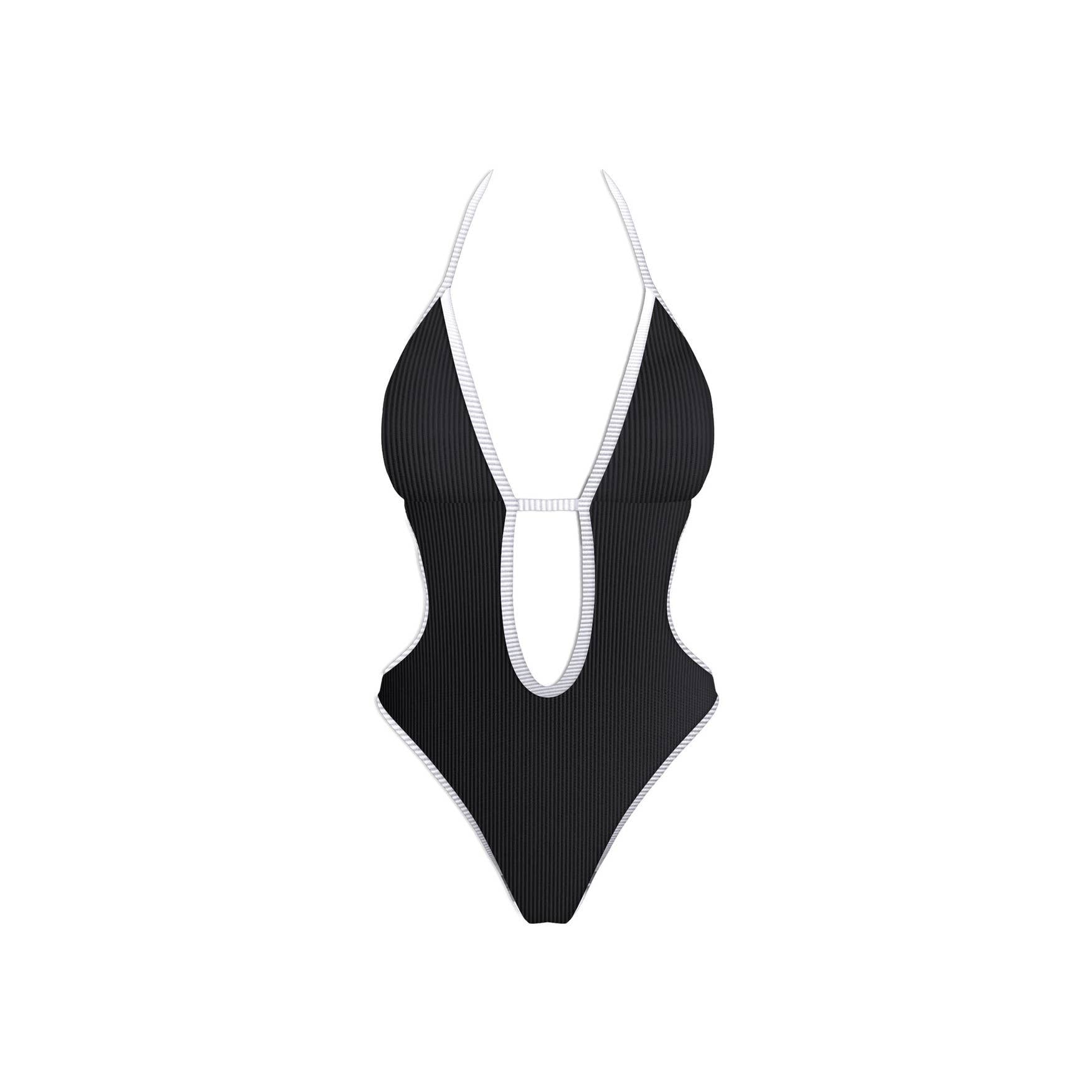 Monochrome Desire One-Piece | Black & White