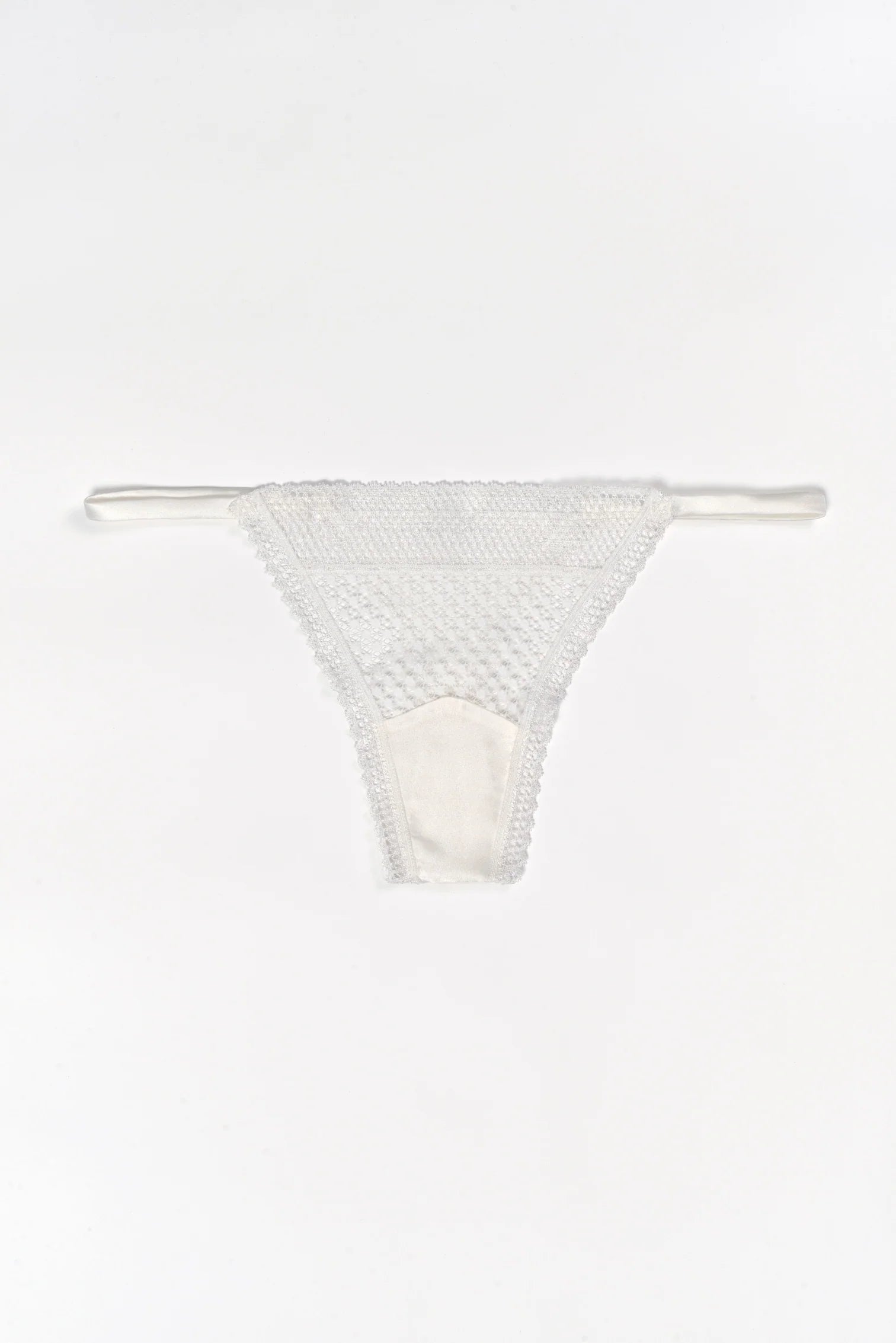 Else Lingerie Bella Sheer Mesh Thong | Ivory