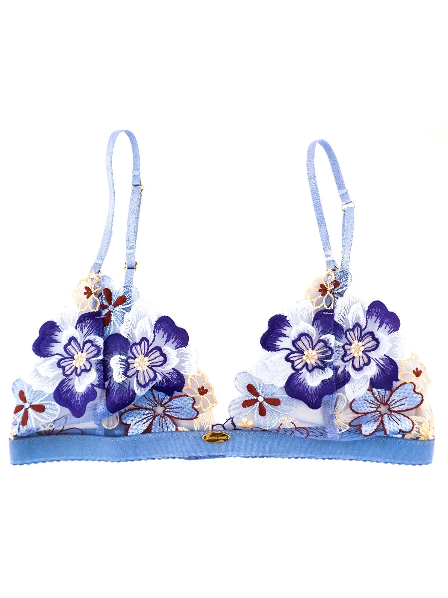 Nette Rose Bonnie Triangle Bralette | Blue