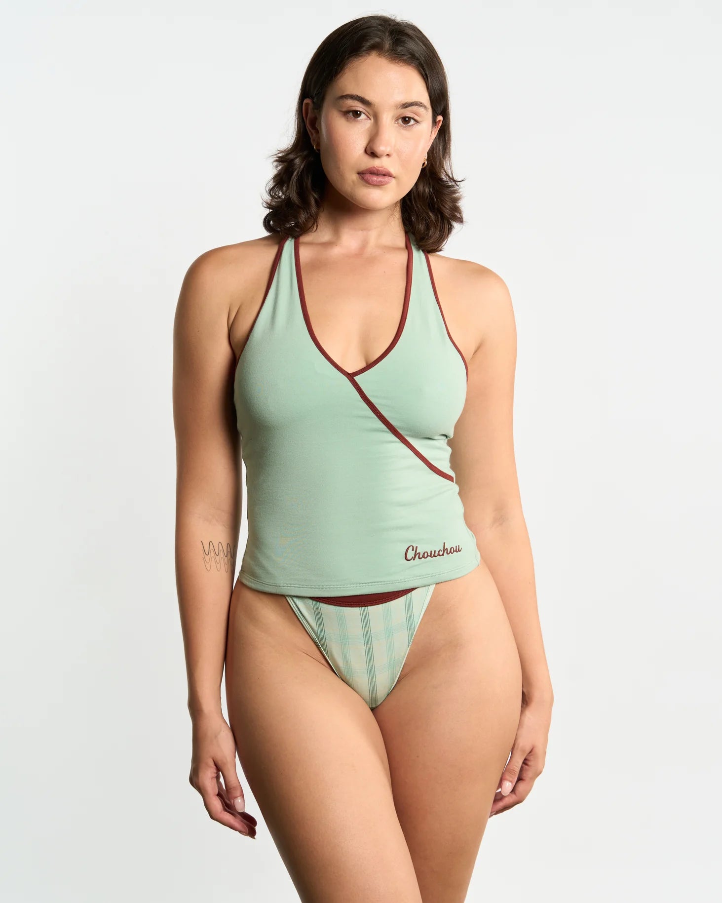Chouchou Intimates Junie Halter Top | Mint Choc Chip