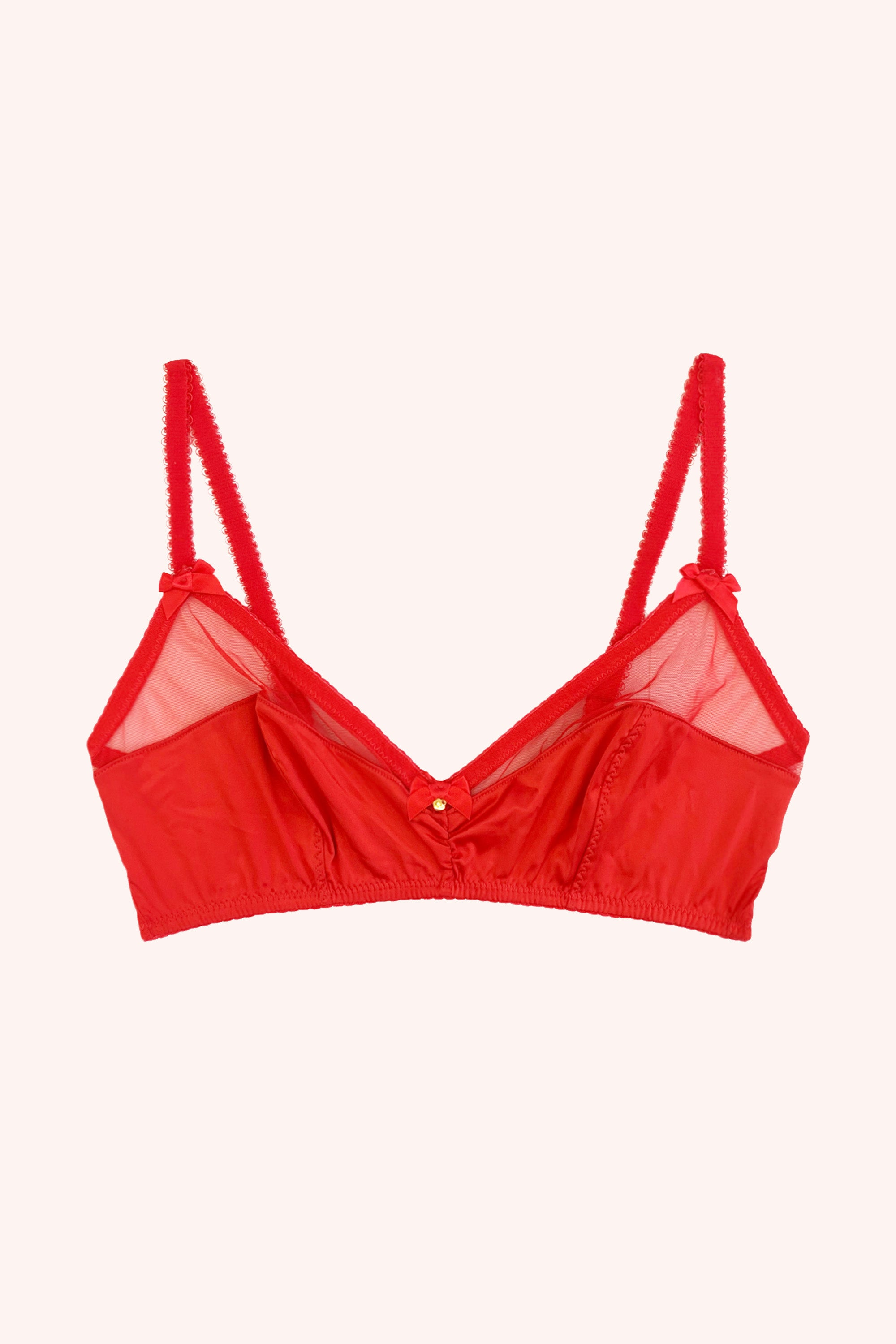 Audrey Bralette| Red - Front -  Souszy - Chouchou Intimates