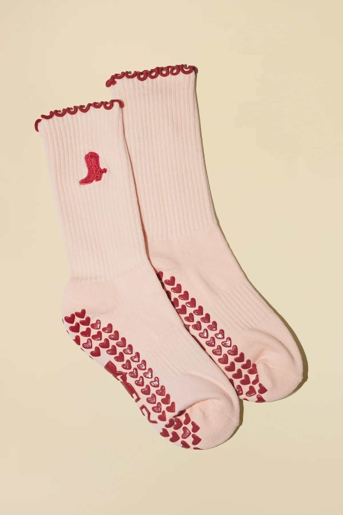 PopFlex Yee Haw Studio Grip Socks  | Tutu Pink
