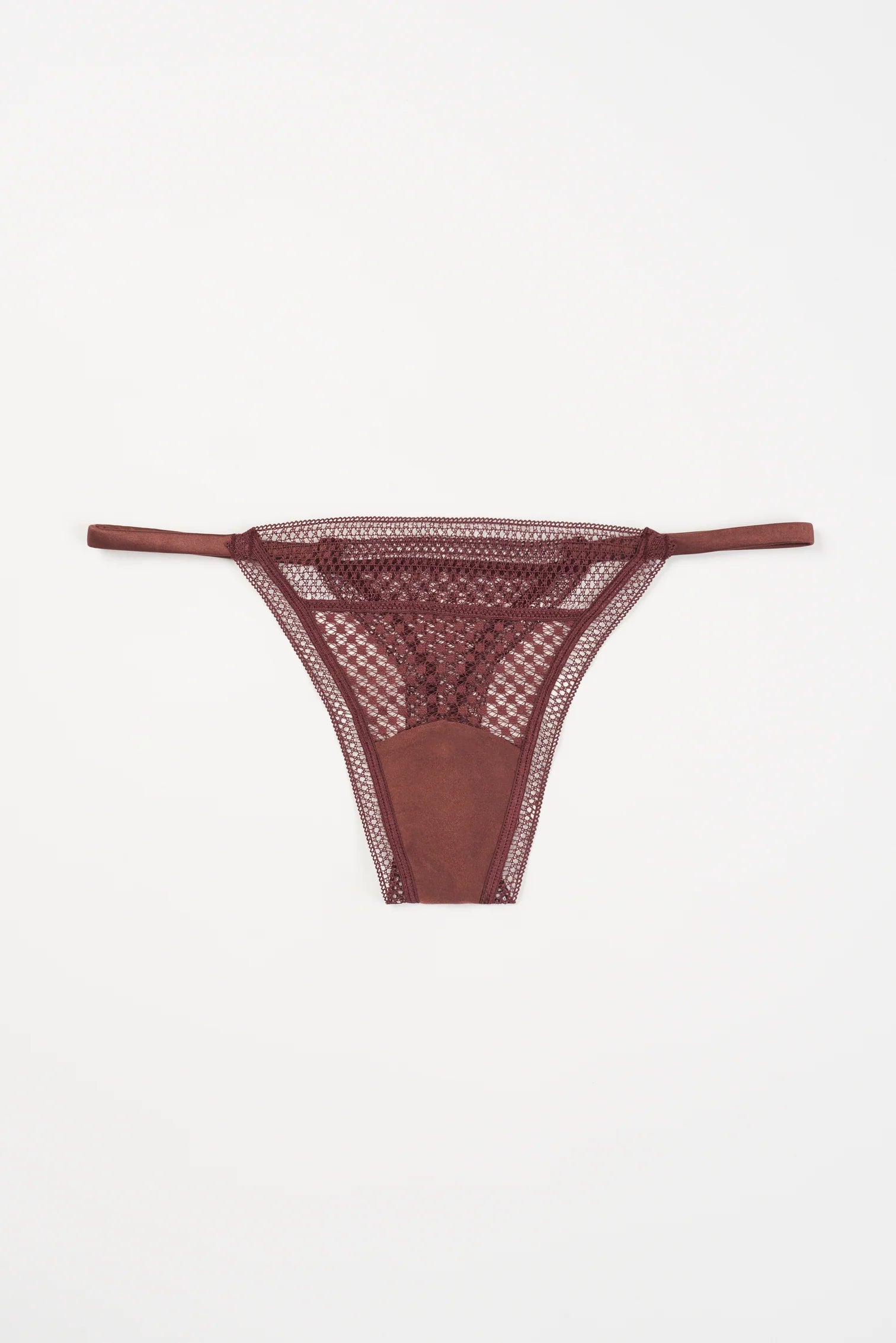 Else Lingerie Bella Mesh Thong | Merlot