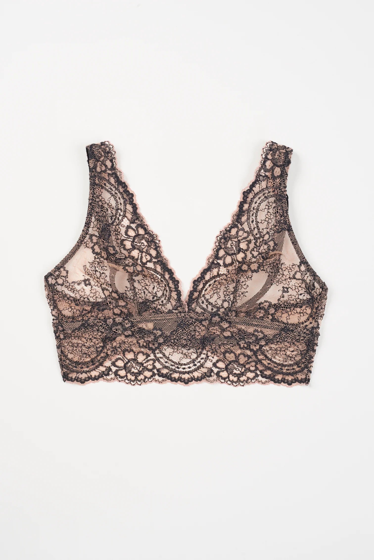 Else Lingerie Farah Soft Plunge Bra | Nude/Black