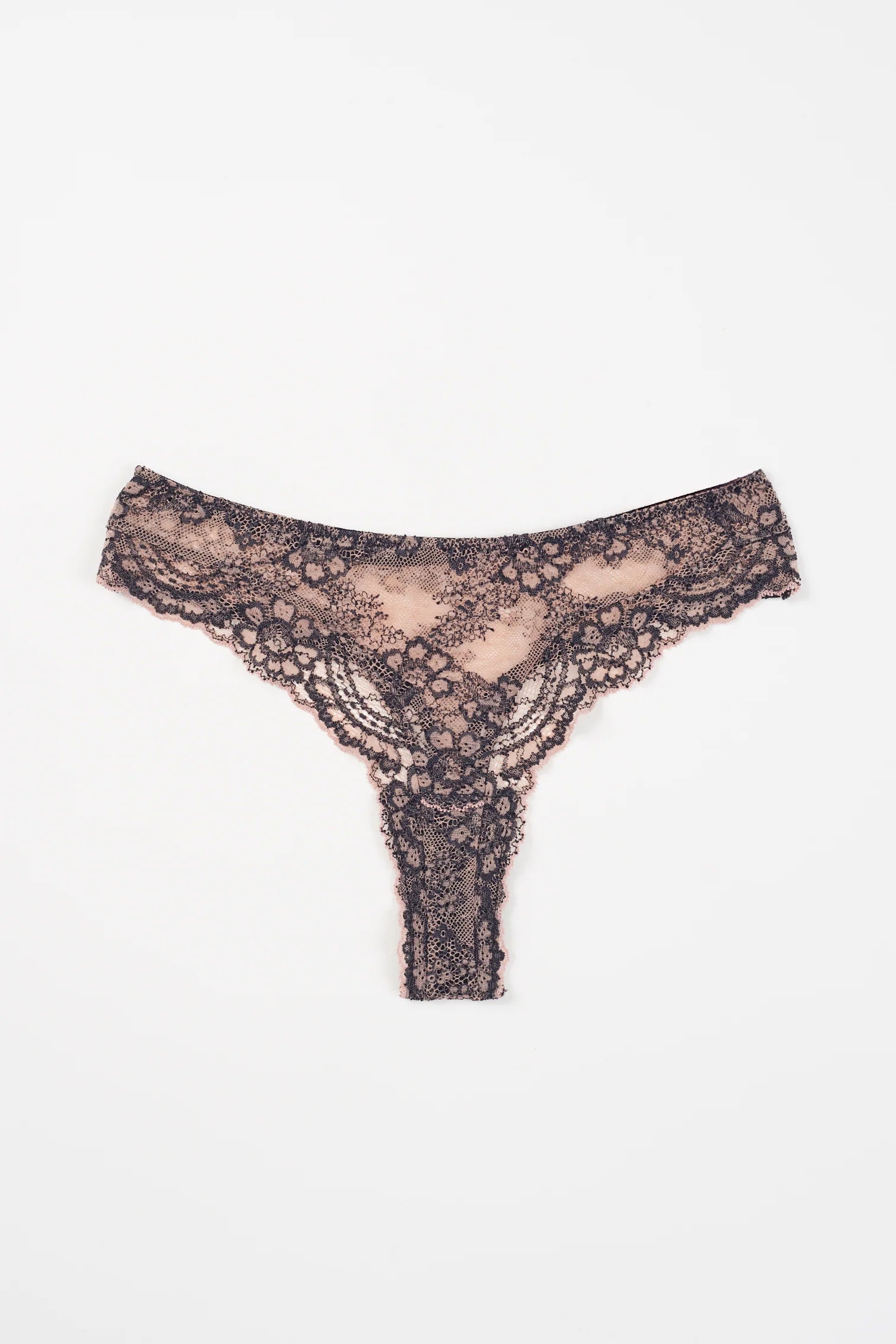 Else Lingerie Farah Thong | Nude/Black