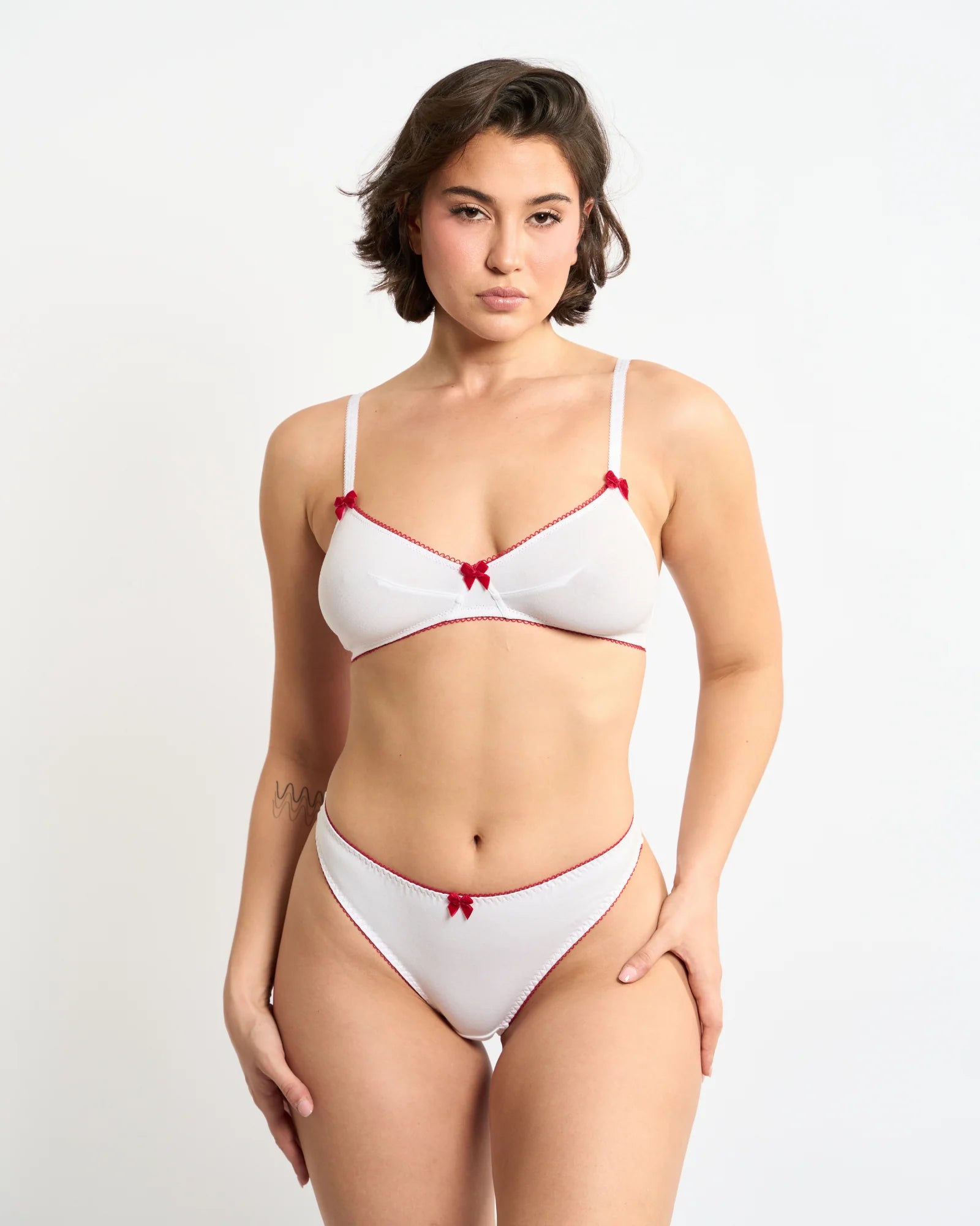 Chouchou Intimates Georgia Organic Cotton Bralette | White