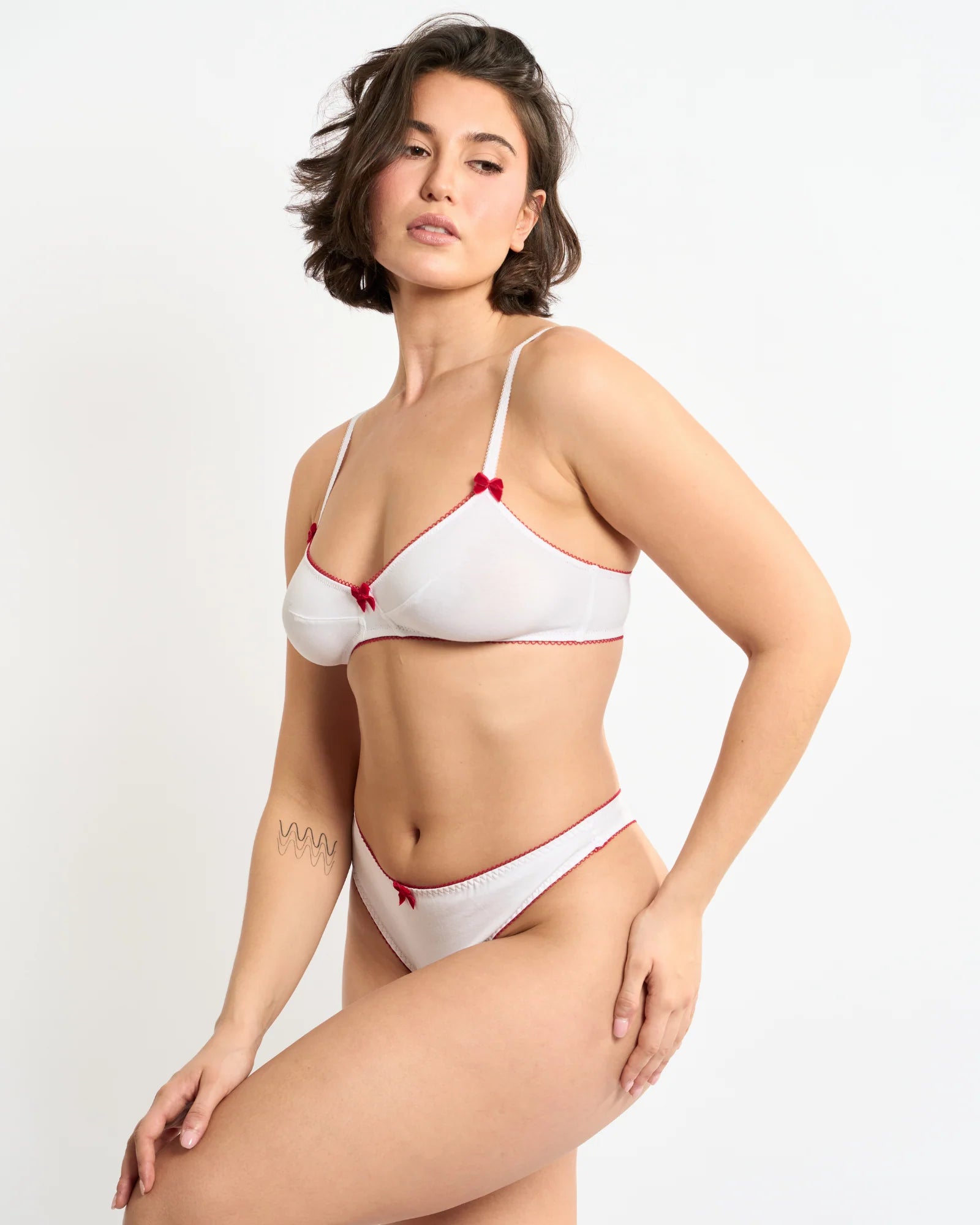 Chouchou Intimates Georgia Organic Cotton Bralette | White