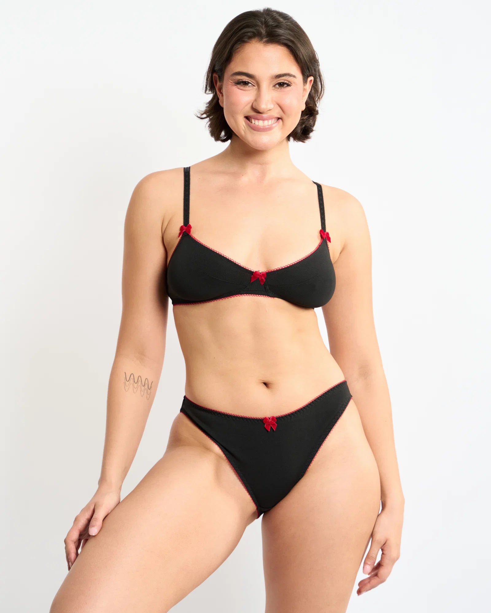 Chouchou Intimates Georgia Organic Cotton Bikini Brief | Black