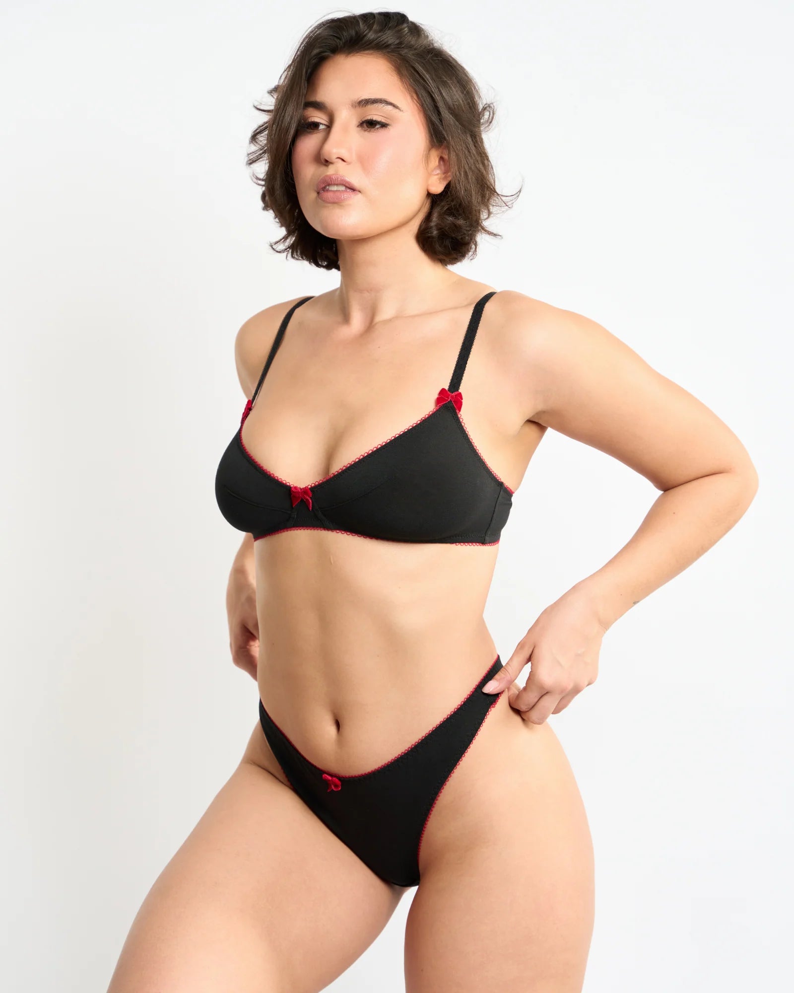 Chouchou Intimates Georgia Organic Cotton G-String | Black