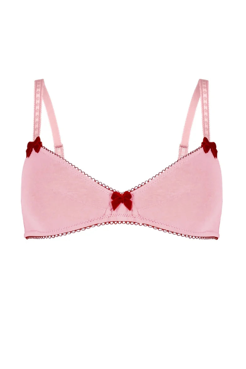 Chouchou Intimates Georgia Organic Cotton Bralette | Pink