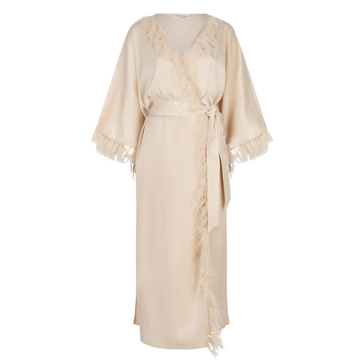 Laura Long Satin Robe | Off White - Souszy - Love Stories