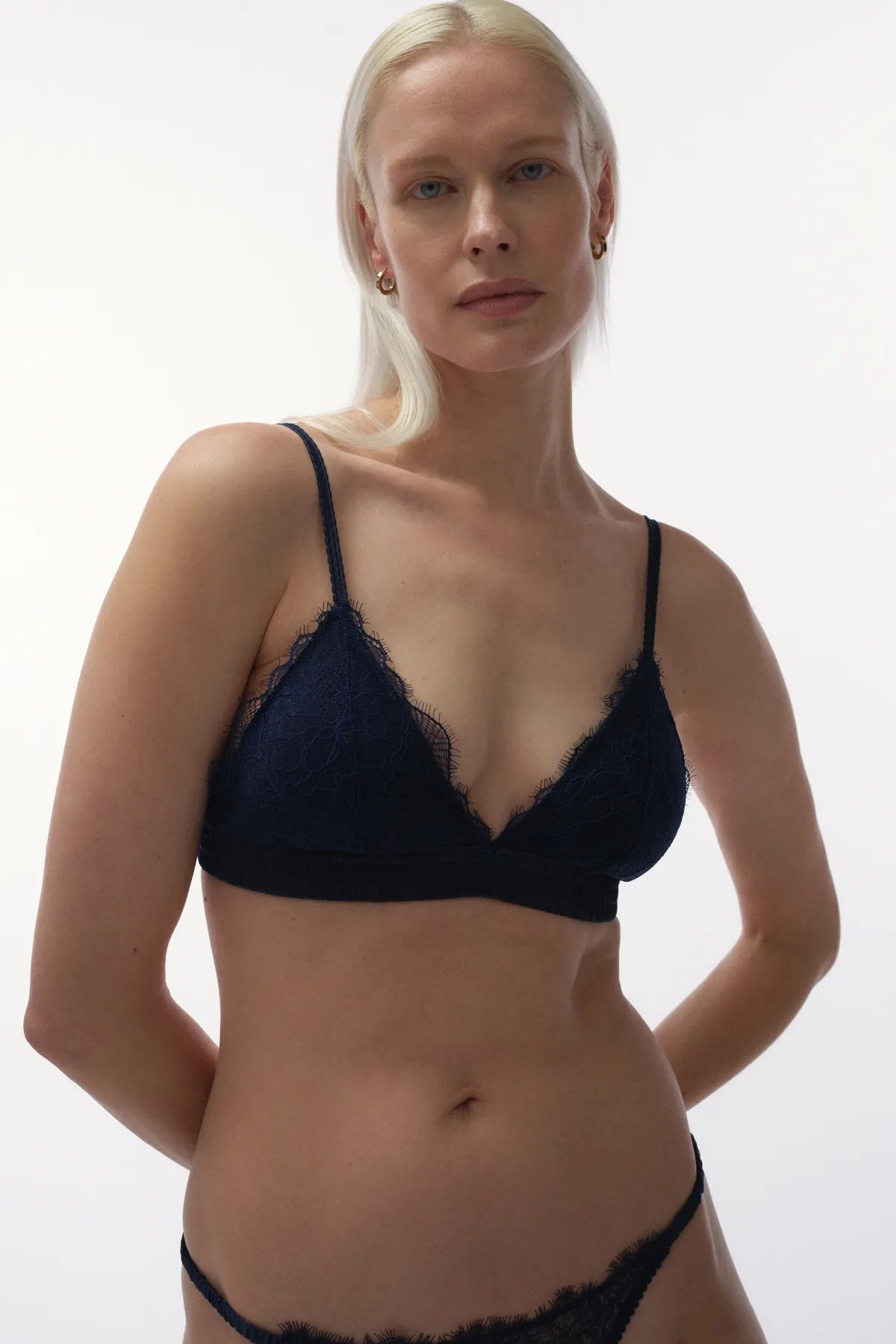 Love Stories Darling Padded Lace Bralette | Dark Blue