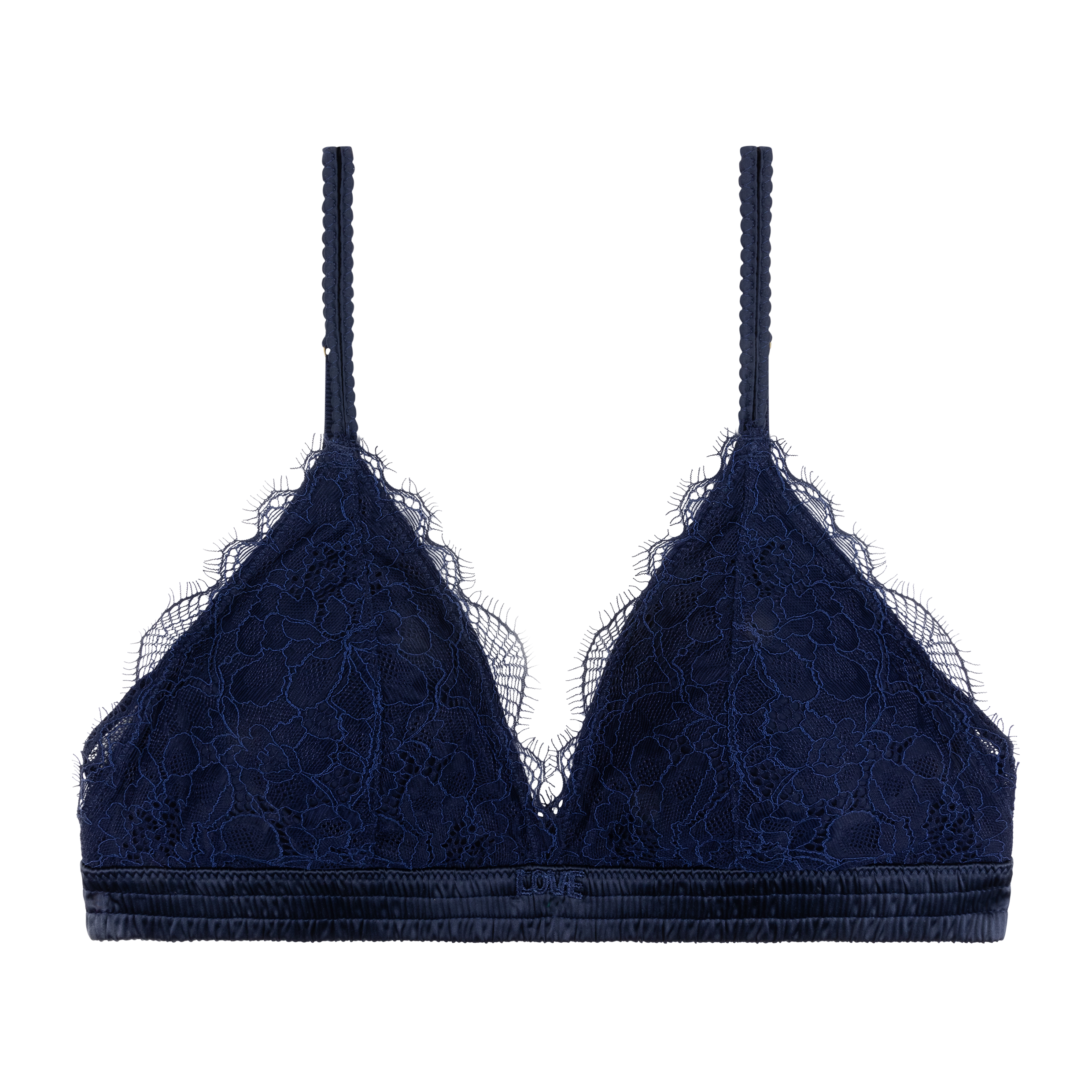 Love Stories Darling Padded Lace Bralette | Dark Blue