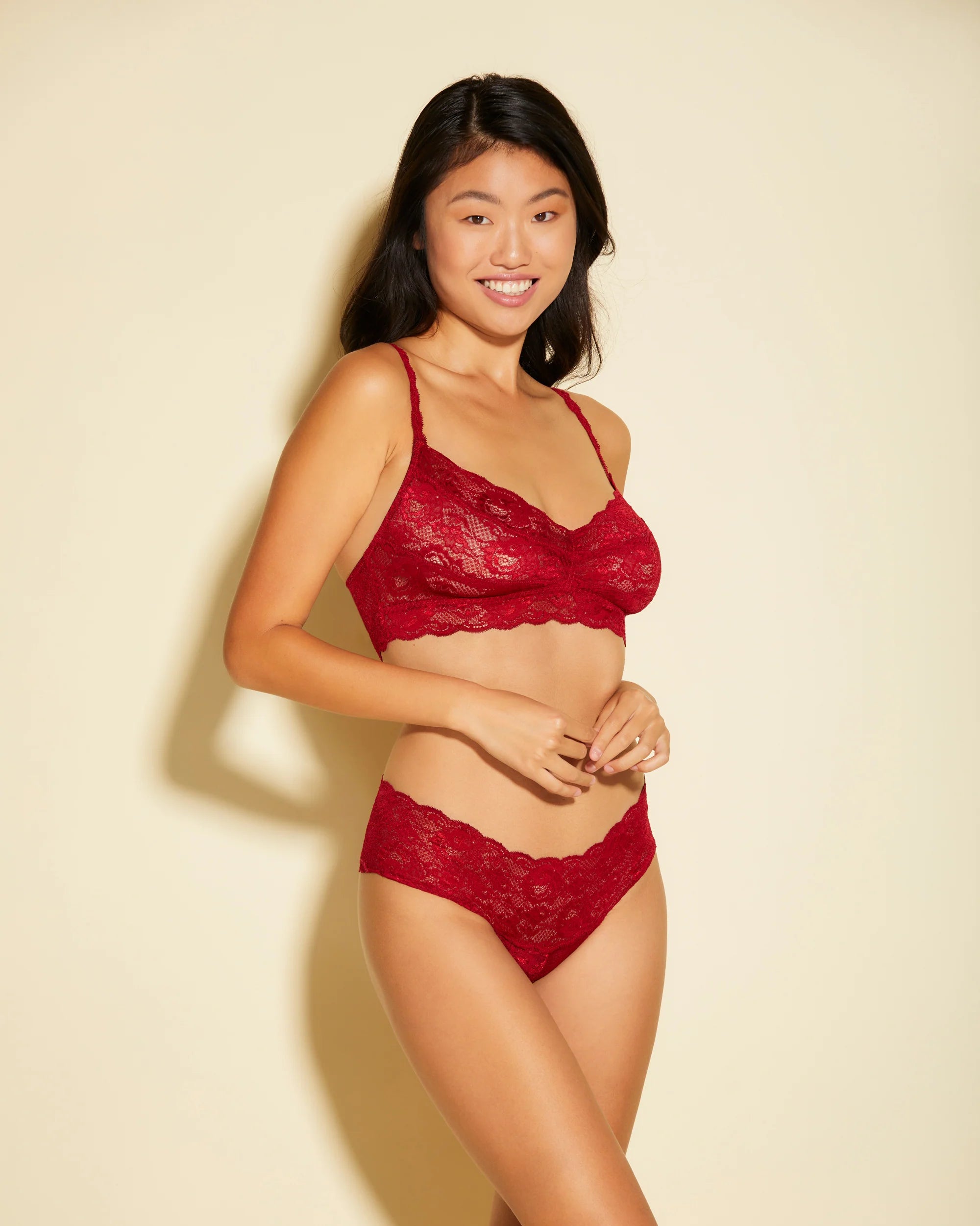 Cosabella Never Say Never Sweetie Lace Bralette | Sindoor Red
