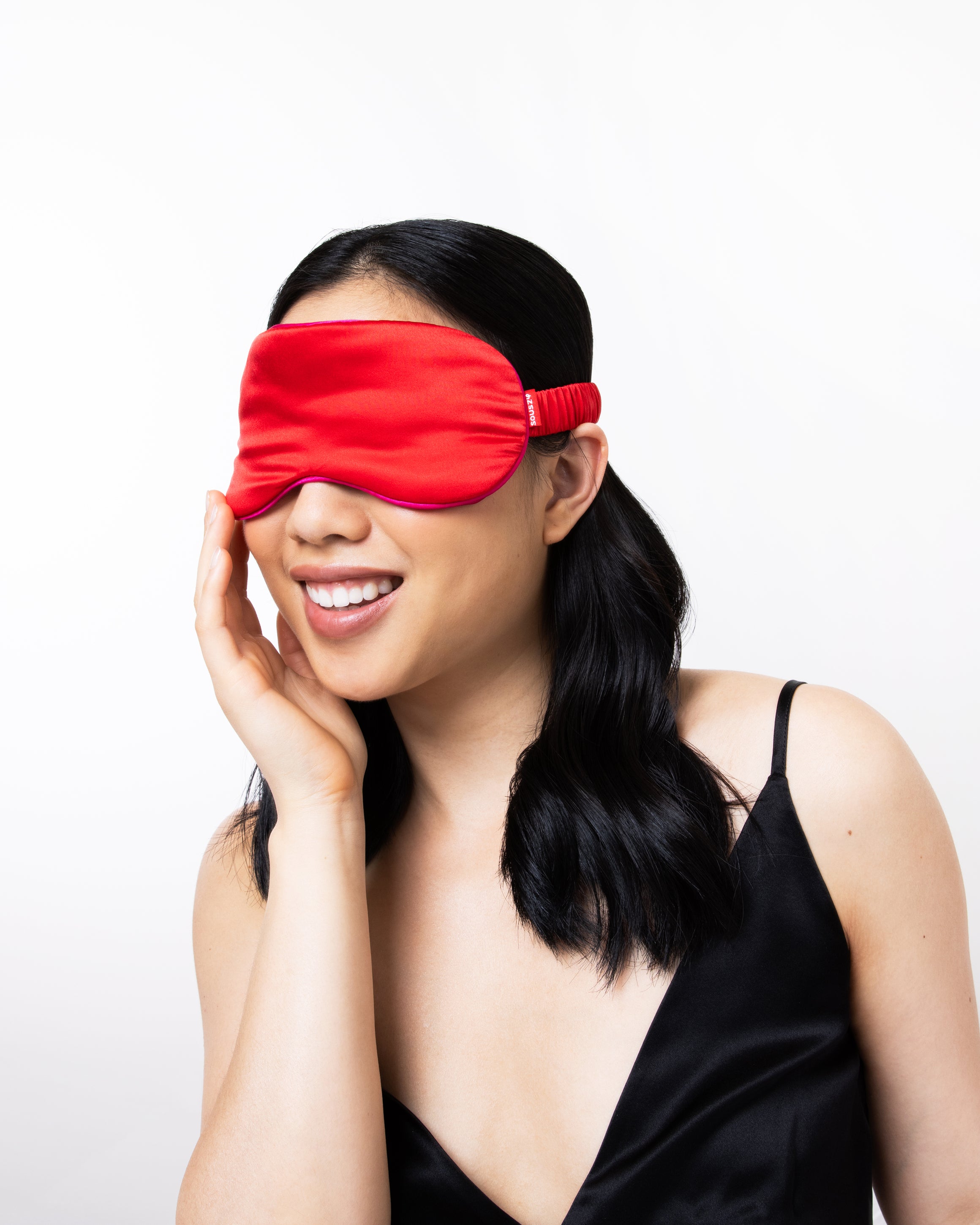 Souszy Silk Sleeping Mask | Cheeky Red & Pink