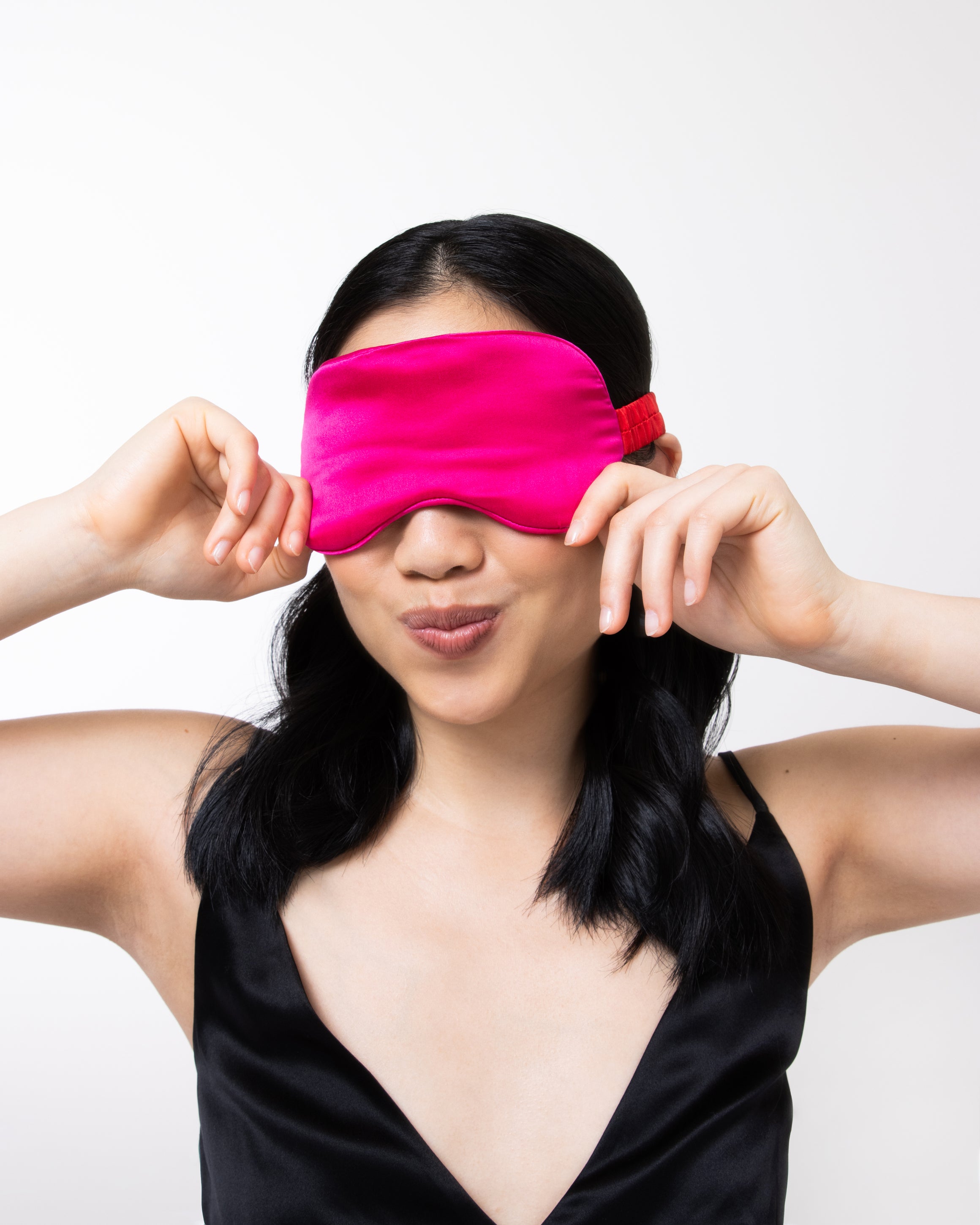 Souszy Silk Sleeping Mask | Cheeky Red & Pink