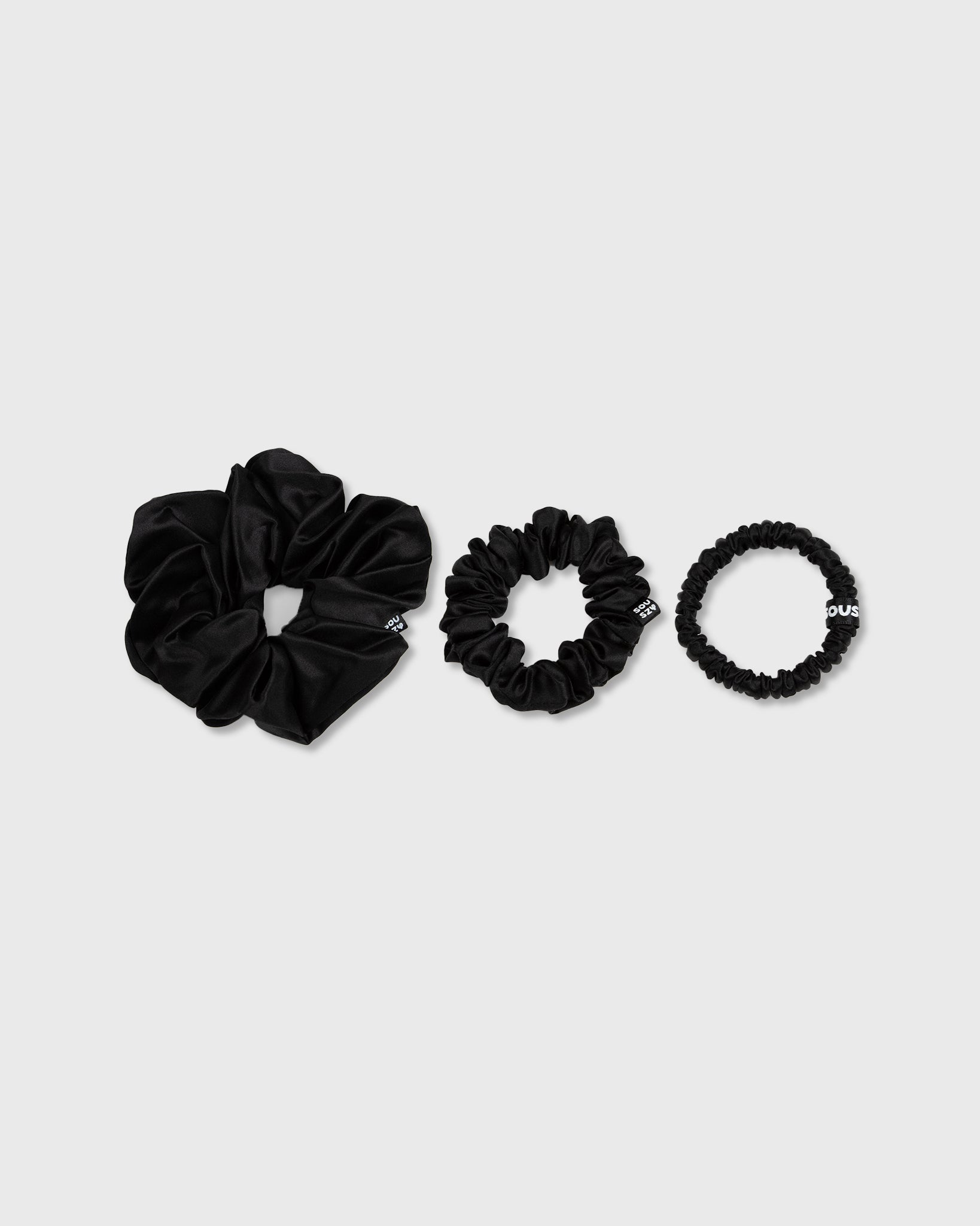 Souszy Silk Scrunchie Large | Black