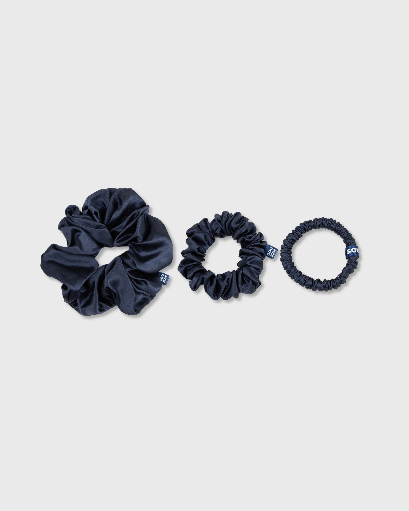 Souszy Silk Scrunchie Large | Navy