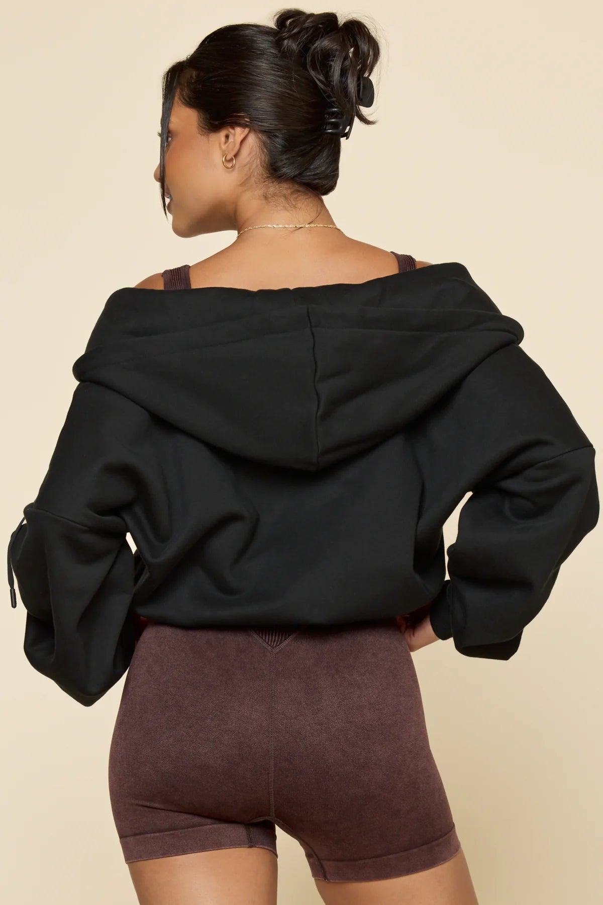PopFlex Zip Cloud Hoodie | Black