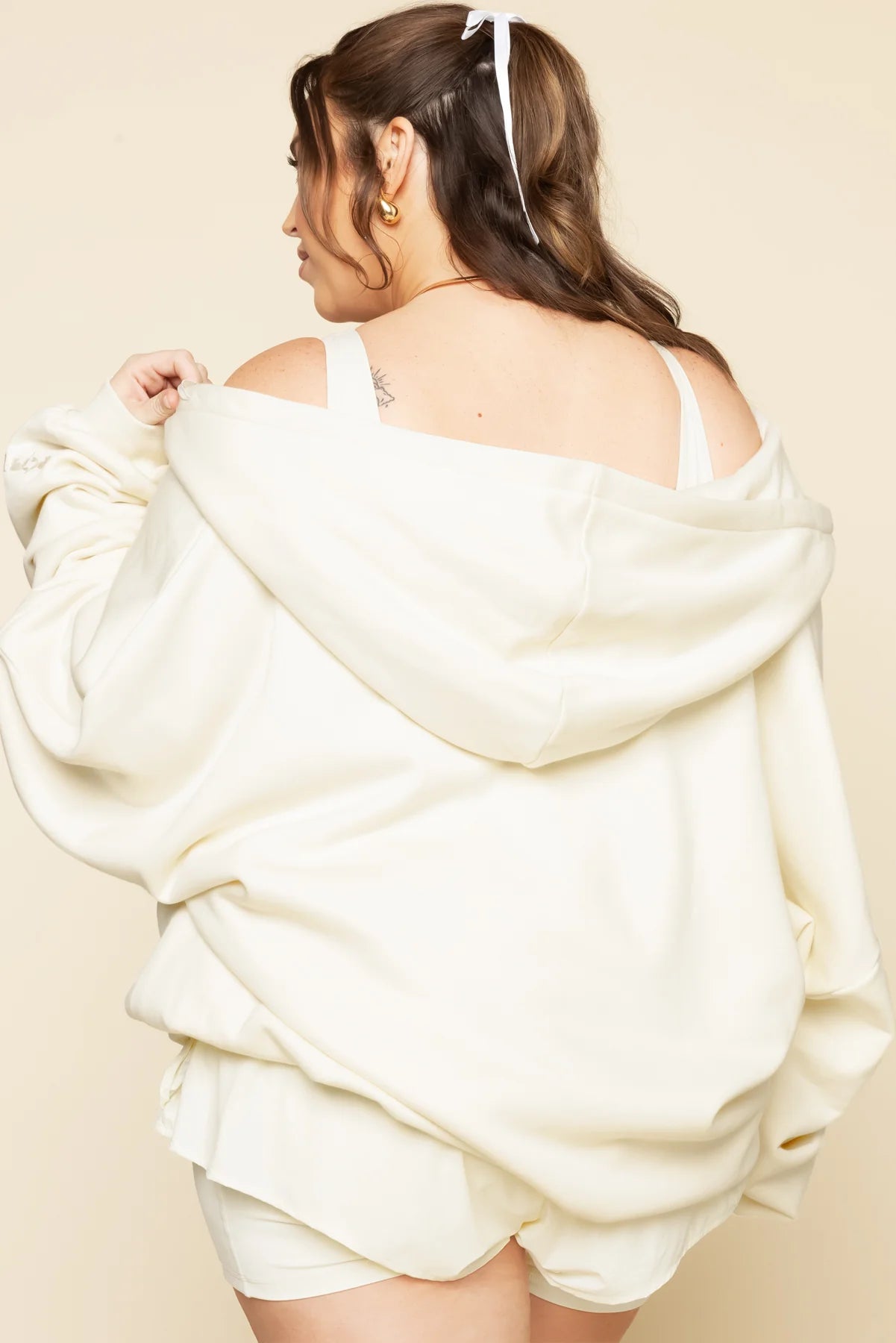 PopFlex Zip Cloud Hoodie | Ivory