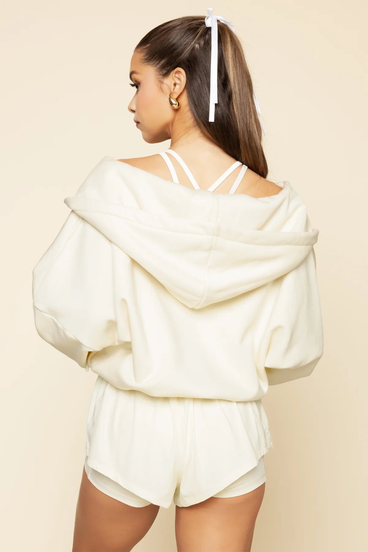 PopFlex Zip Cloud Hoodie | Ivory