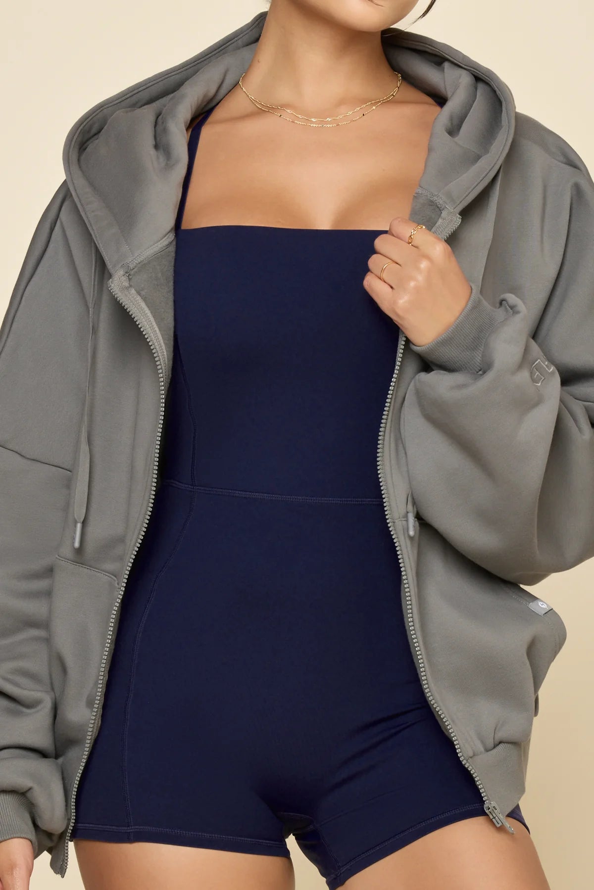 PopFlex Zip Cloud Hoodie | Smoke