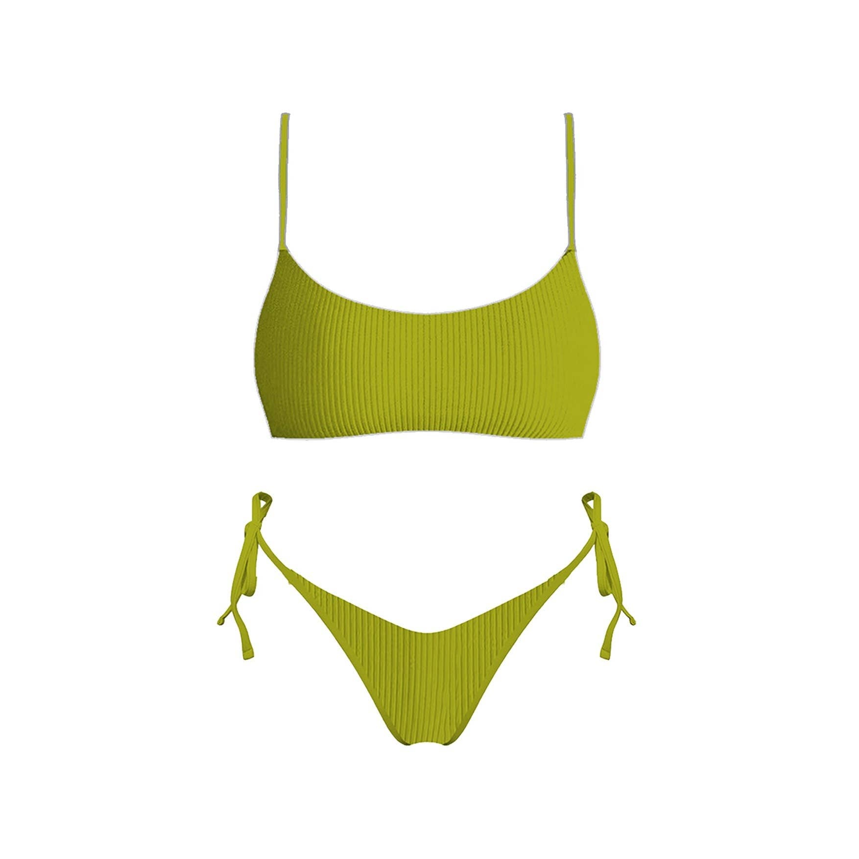Malibu Tropical Lime Bikini Set | Lime Green