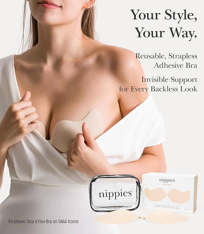 Nippies Flex Bra Adhesive Strapless Bra | Creme