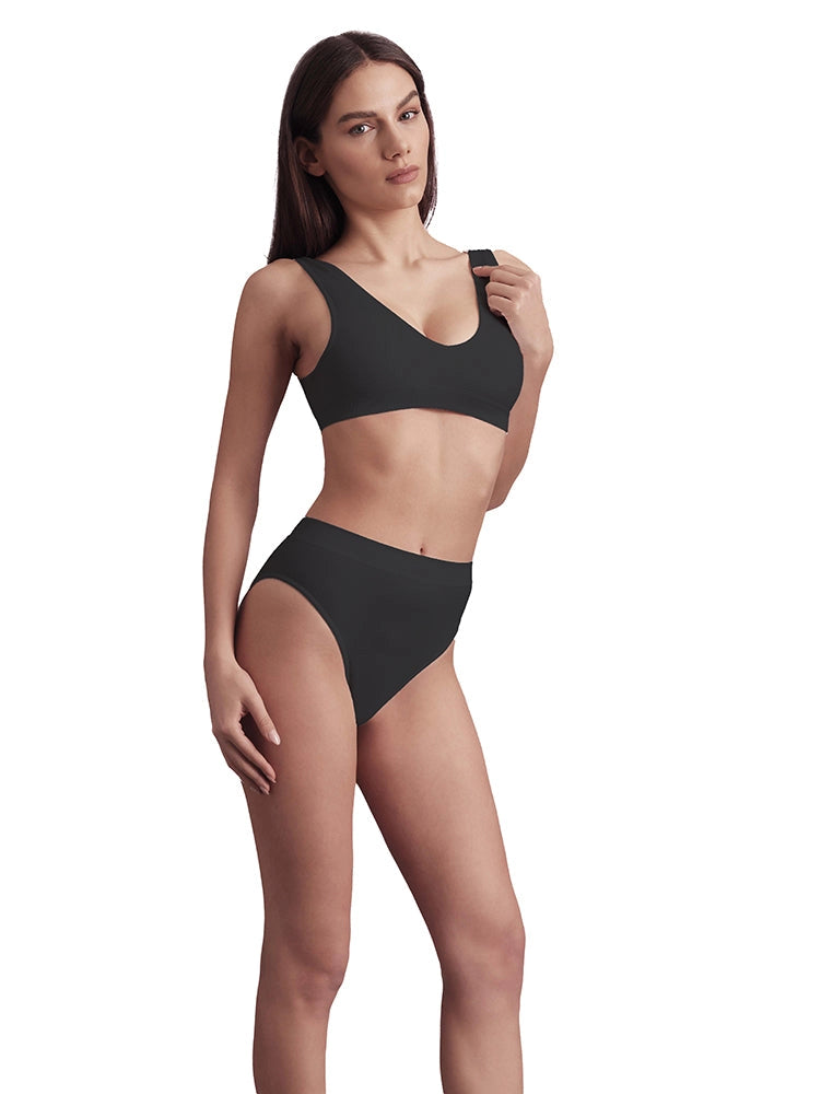 Bellissima Soft Ribbed High Waist Brief