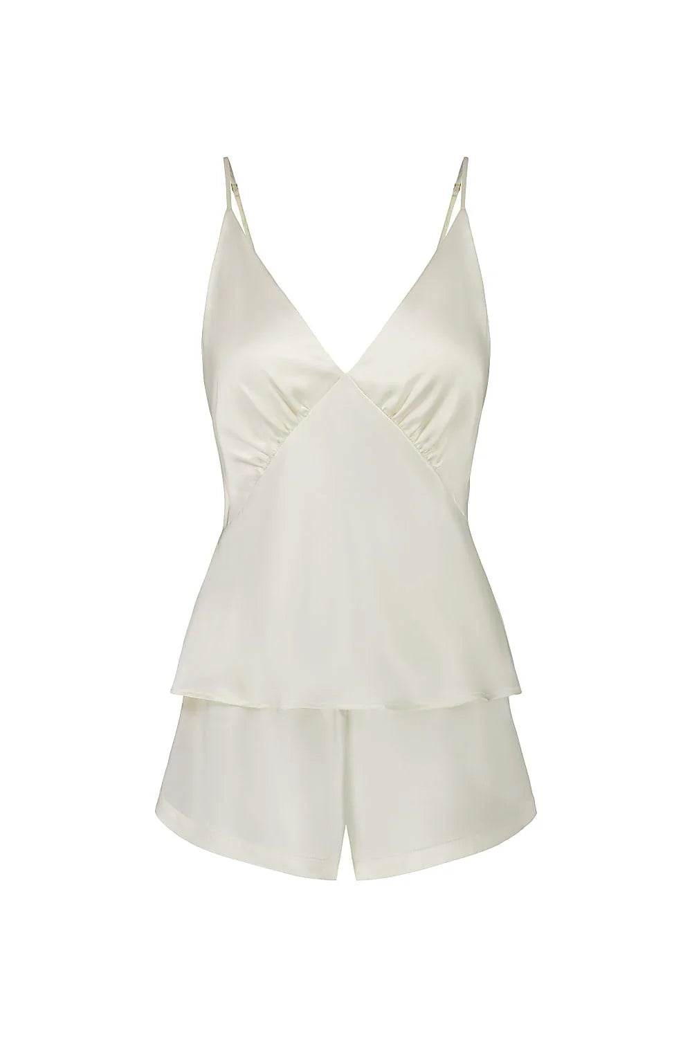 Gingerlilly Amethyst Pure Silk Cami and Shorts Set | Ivory