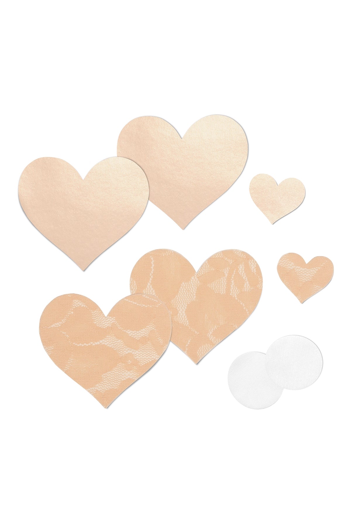 B-Six Breast Petals - Nipple Covers - Creme Heart - B-Cup - Contents - Souszy