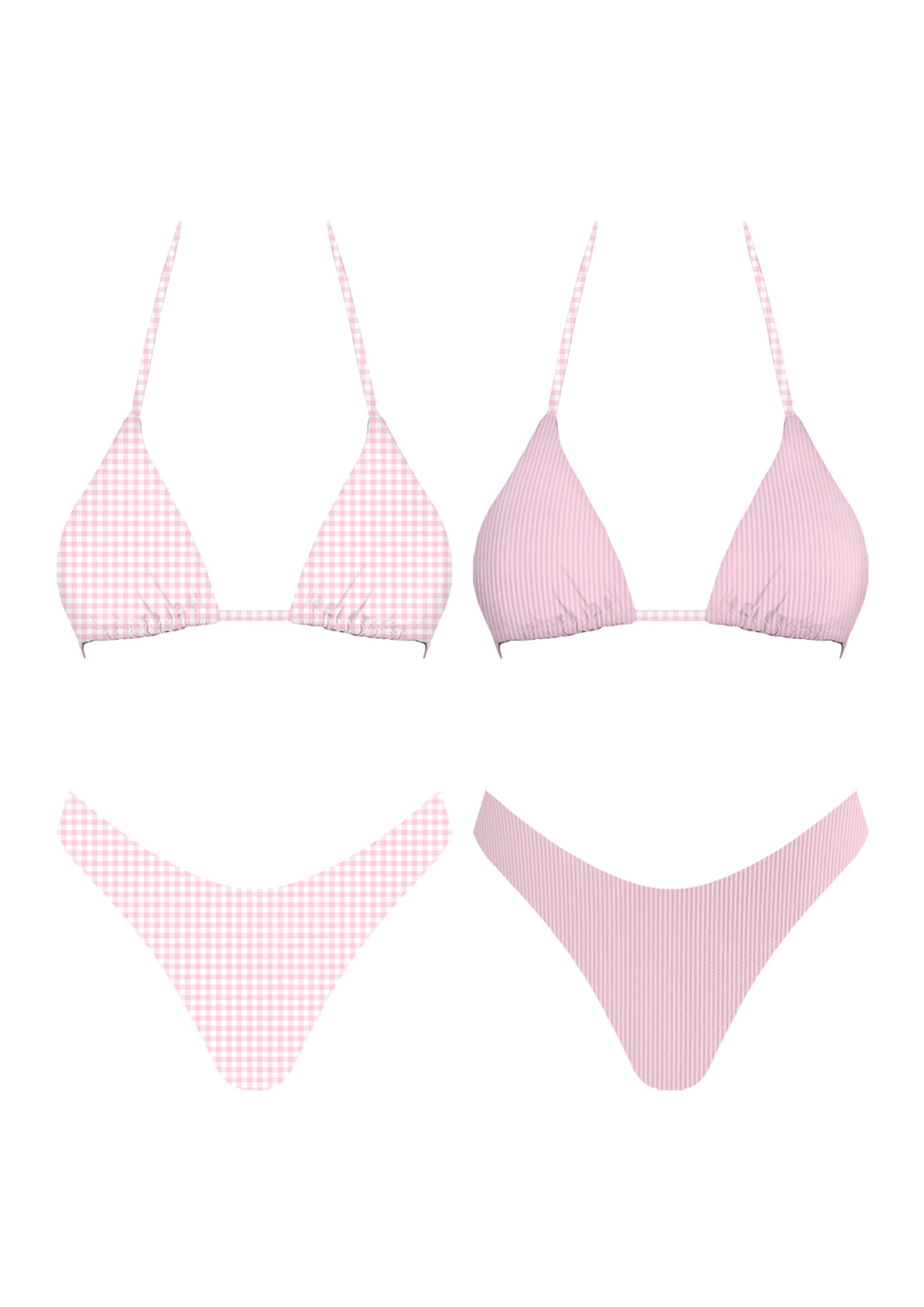 Jane Reversible Bikini Set | Pink
