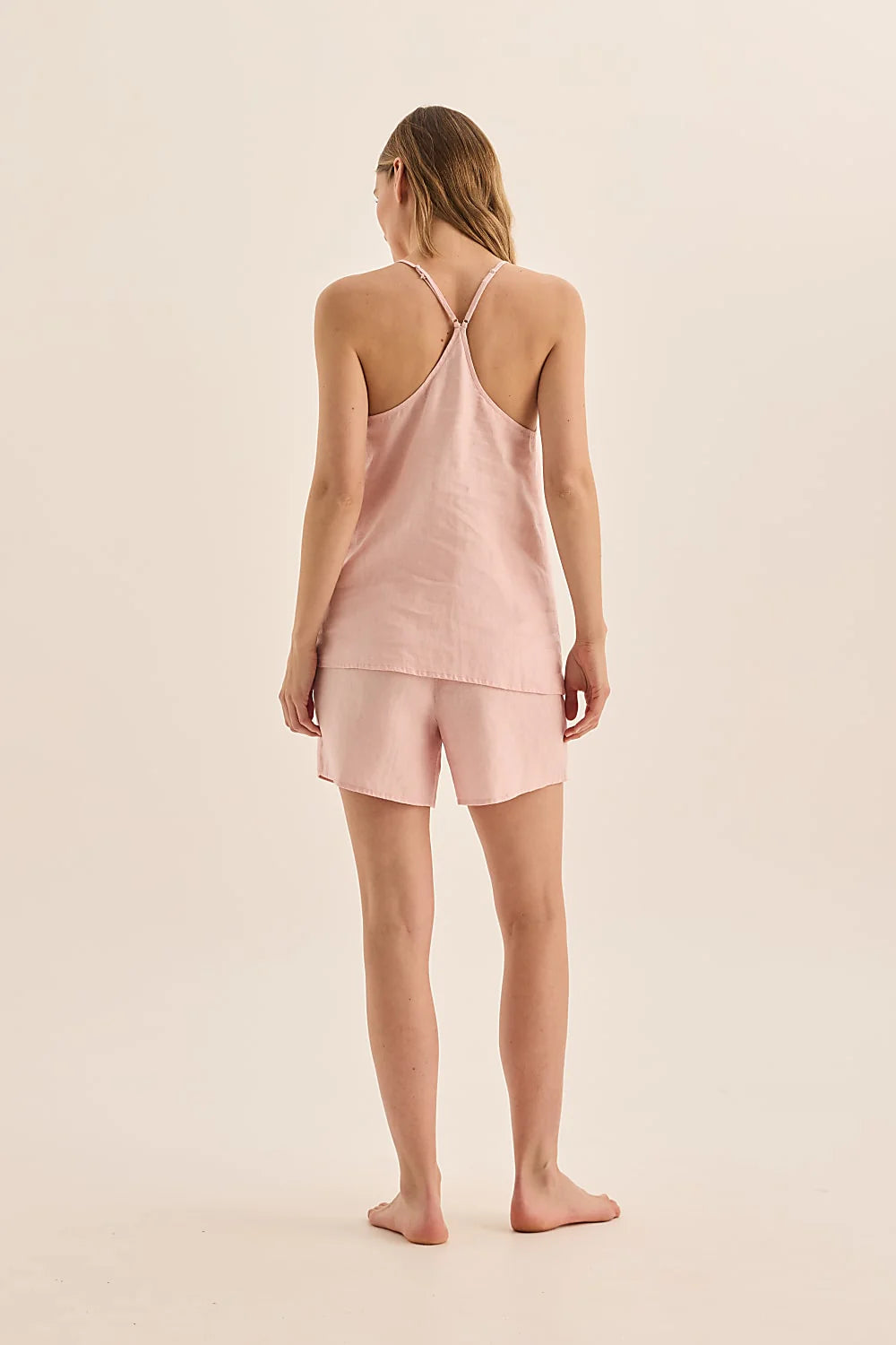Gingerlilly Sofia Linen Cami and Short Set | Pink