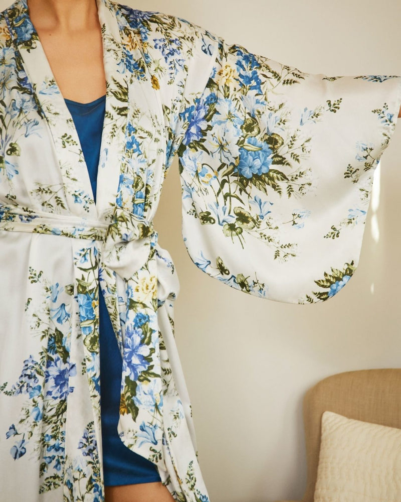 Silk Kimono Robe | Botanic