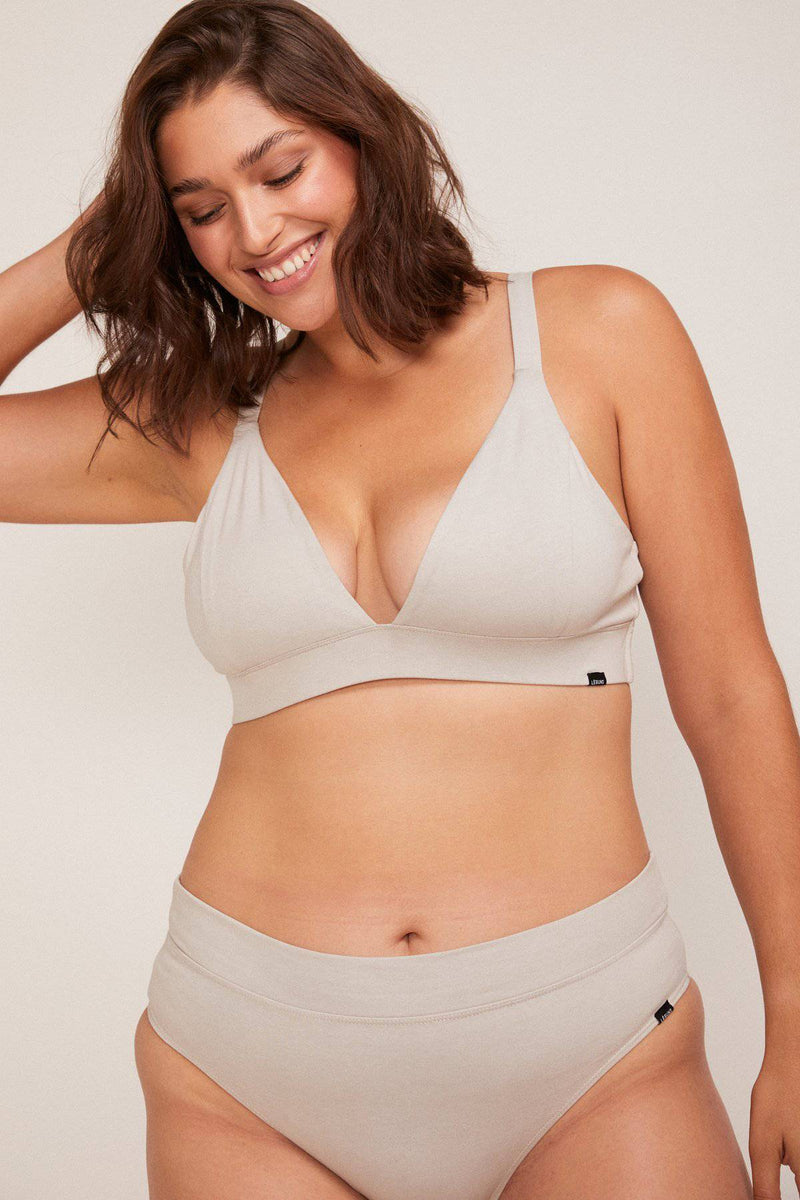 Devon Organic Cotton Bralette | Stone - Souszy - Le Buns