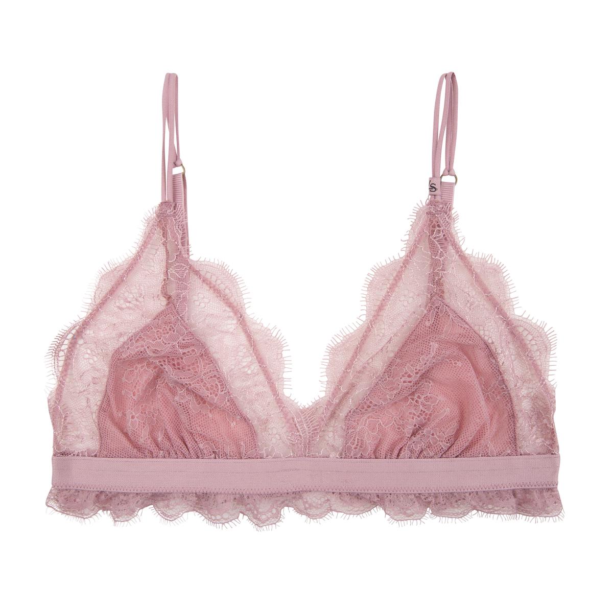 Pink Bralette - Lace Bralette - Sheer Bralette - V-bar Bra - Lulus